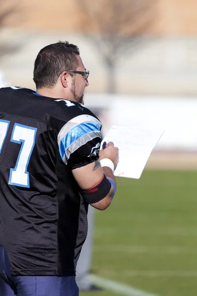 Football Rookies vs between Badalona Dracs Barbera — Stock Photo, Image