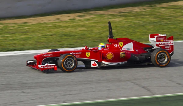 Týmy Formule 1 dní test na okruhu catalunya — Stock fotografie