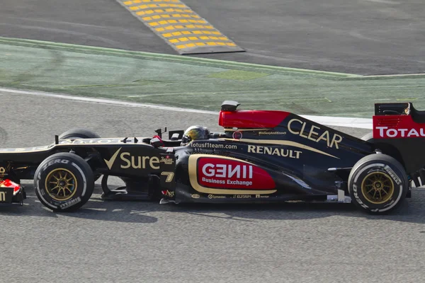 Formel 1 lag test dagar på circuit catalunya — Stockfoto