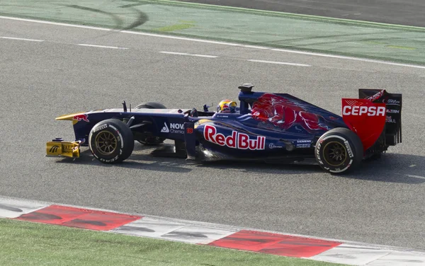 Días de prueba de equipos de Fórmula 1 en el circuito de Catalunya — Foto de Stock