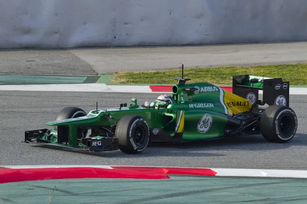 Týmy Formule 1 dní test na okruhu catalunya — Stock fotografie