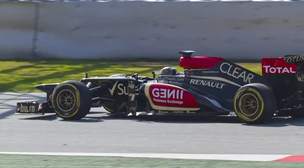 Formule 1 teams test dagen op catalunya circuit — Stockfoto