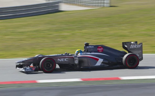 Formula One Teams Test Days at Catalunya circuit — Stock Photo, Image