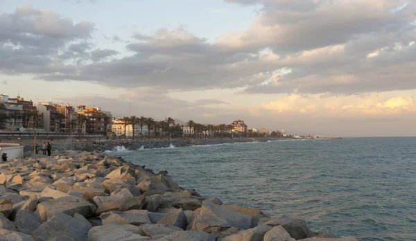 Vilassar de strand van zee — Stockfoto