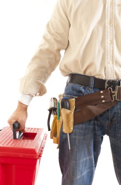 Elektrikçi beyaz arka plan ile