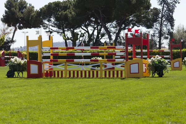 Obstacles in jumps race — Stock Photo, Image