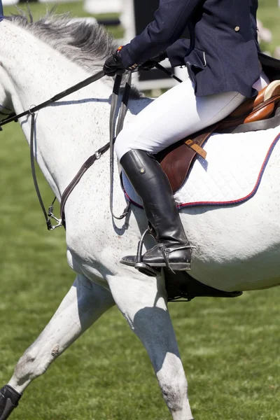 Rider on a high jump competition — Stock Photo, Image