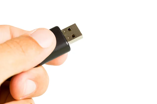 Persoon met een MemoryStick — Stockfoto