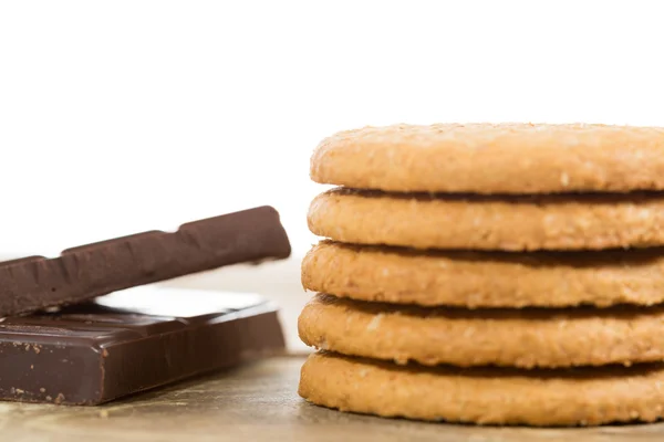 Biscuits with chocolate — Stock Photo, Image
