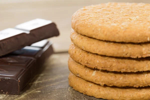 Galletas con chocolate —  Fotos de Stock