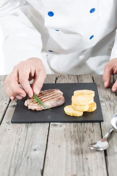 Chef cooking — Stock Photo, Image