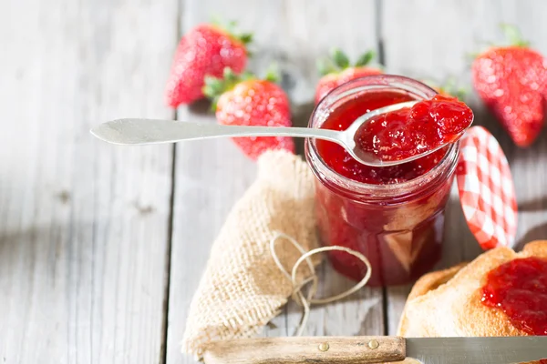 Strawberry jam — Stock Photo, Image