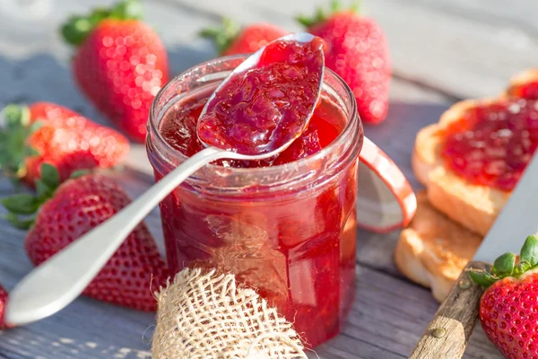 Marmellata di fragole — Foto Stock