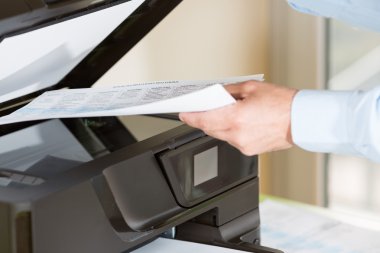 Man making a photocopy clipart