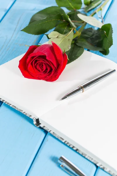 Book with a rose — Stock Photo, Image