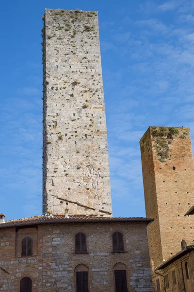 Tipikus falu san Gimignano térképén — Stock Fotó