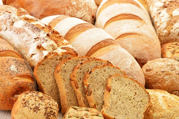 Összetétele, kenyér és zsemle — Stock Fotó