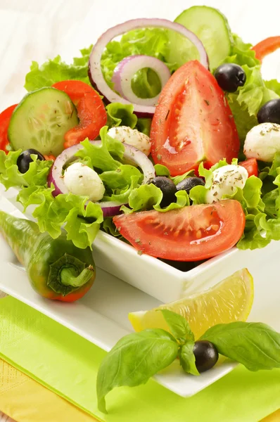 Composizione con insalatiera vegetale — Foto Stock