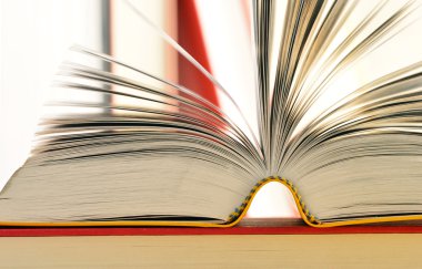 Masanın üzerinde kitaplar olan kompozisyon