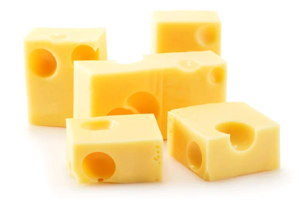 Φρέσκο τυρί που απομονώνονται σε λευκό — Φωτογραφία Αρχείου