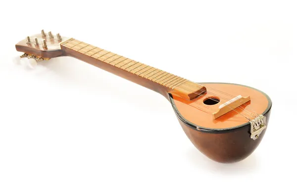 Griekse muziekinstrument bouzouki geïsoleerd op witte achtergrond — Stockfoto