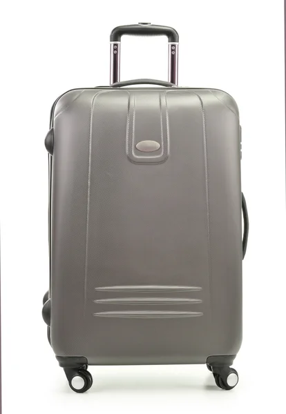 Large polycarboante suitcase isolated on white — Stock Photo, Image