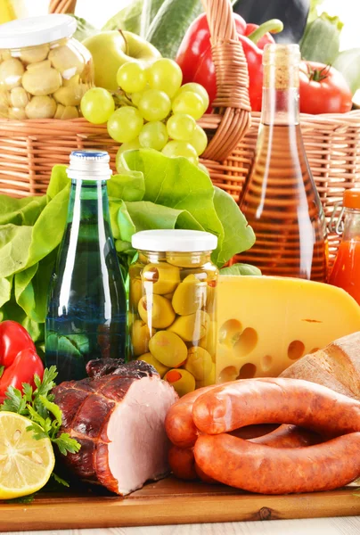 Composition with variety of grocery products — Stock Photo, Image