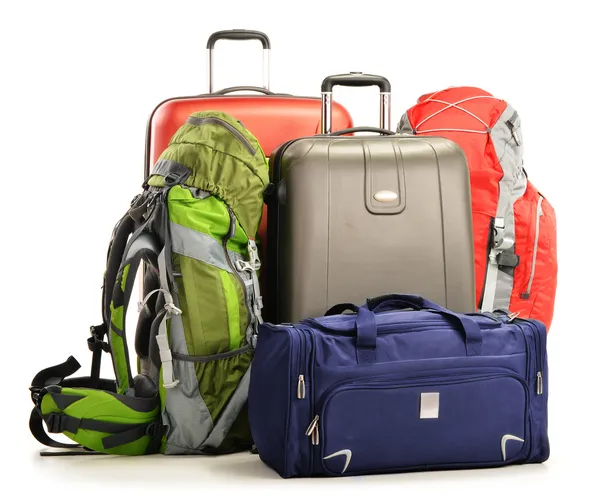 Luggage consisting of large suitcases rucksacks and travel bag — Stock Photo, Image