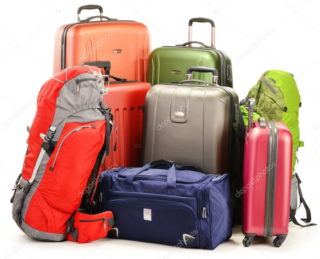 Luggage consisting of large suitcases rucksacks and travel bag