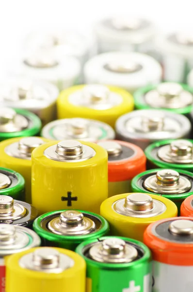 アルカリ電池との組成。化学廃棄物 — ストック写真