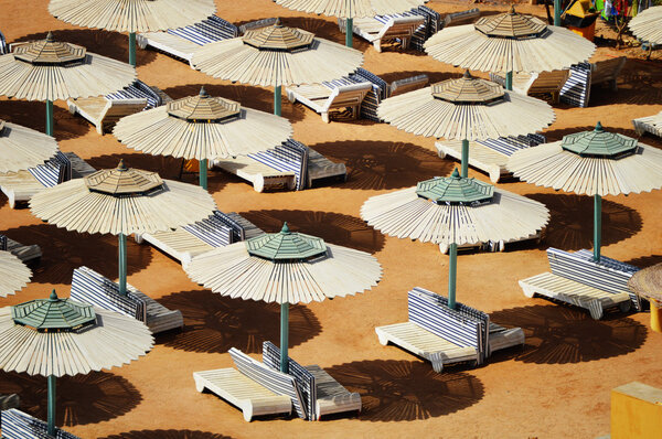 See beach during hot summer day