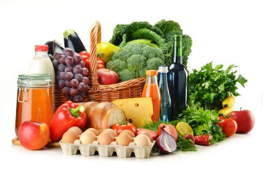 sebze, meyve, süt ürünleri ve içecek gibi Market ürünleri