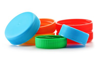 plastik şişe kapağı üzerinde beyaz izole