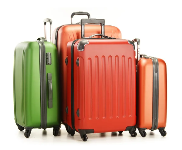 Luggage consisting of large suitcases isolated on white — Stock Photo, Image