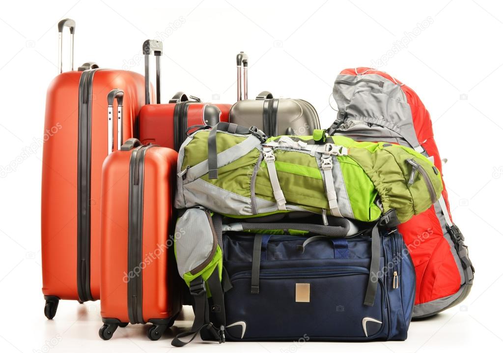 Luggage consisting of large suitcases rucksacks and travel bag