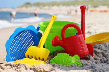 plastik çocuk oyuncakları kum plaj