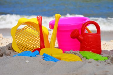 plastik çocuk oyuncakları kum plaj