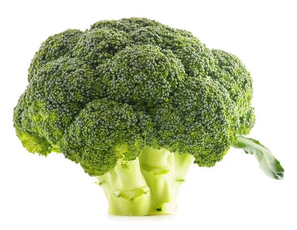 Brocoli biologique frais isolé sur blanc — Photo