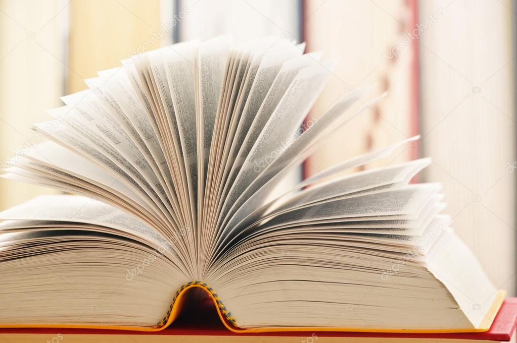 Composition with books on the table