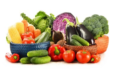 taze ham organik sebze çeşitli ile kompozisyon