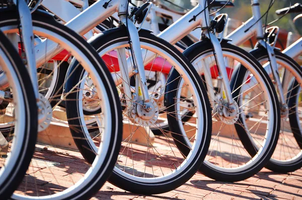 Sistema di trasporto pubblico di biciclette — Foto Stock