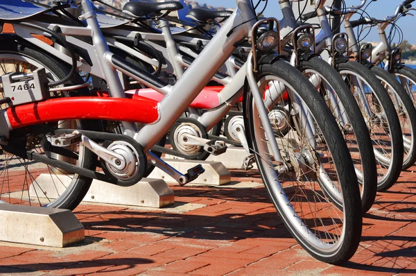 Система общественного велосипедного транспорта — стоковое фото