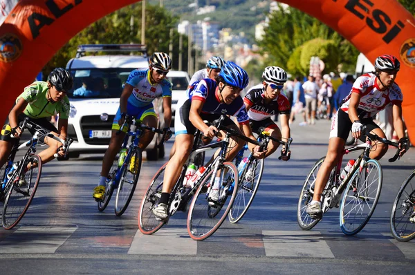 Weg fiets racen in alanya, Turkije — Stockfoto