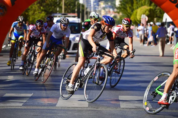 Road bicycle racing in Alanya, Turkey — Stock Photo, Image