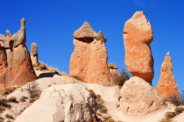 Rotsen van Cappadocië in Centraal-Anatolië, Turkije — Stockfoto