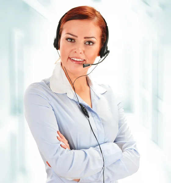 Call center operator. Customer support. Helpdesk. — Stock Photo, Image