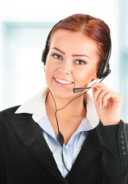 Telefonista. Apoio ao cliente. Serviço de Ajuda . — Fotografia de Stock