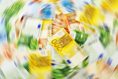 Kara para aklama. Euro Avrupa para birimi