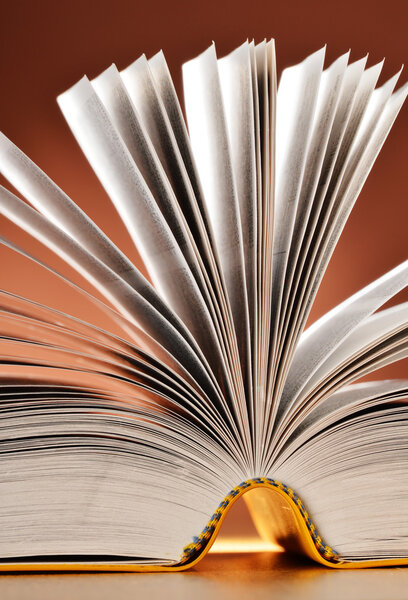 Composition with books on the table