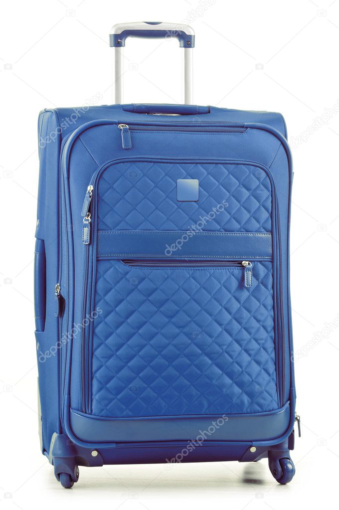 Large suitcases isolated on white background